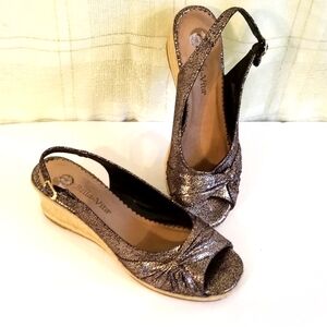 Bella Vita slingbacks metallic espadrilles 8.5 M sandals